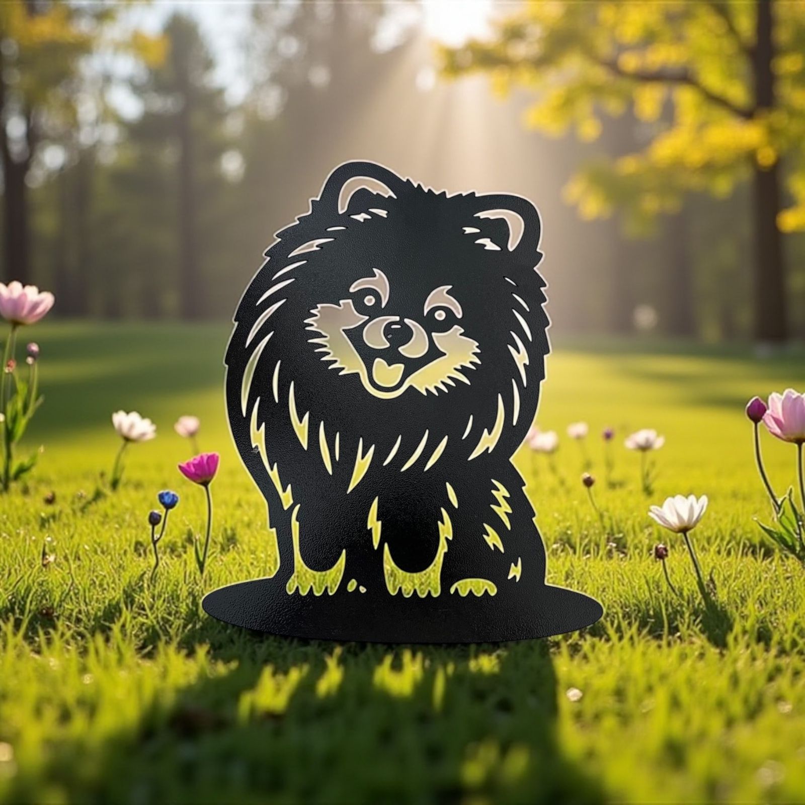 Tatlı Köpek Metal Silueti