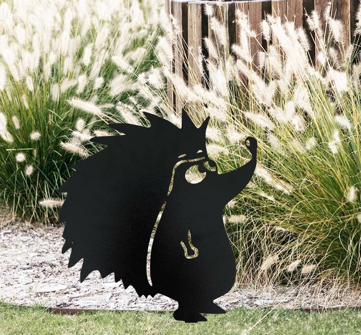 Şaşkın Kirpi Metal Silueti